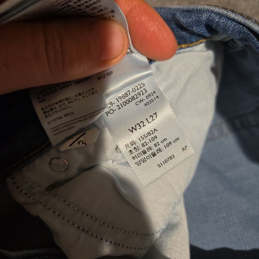 Levi's Jeans Women's Boyfriend Ankle Size 32x27 Blue Denim Stretch Mid-rise - Picture 6 of 12